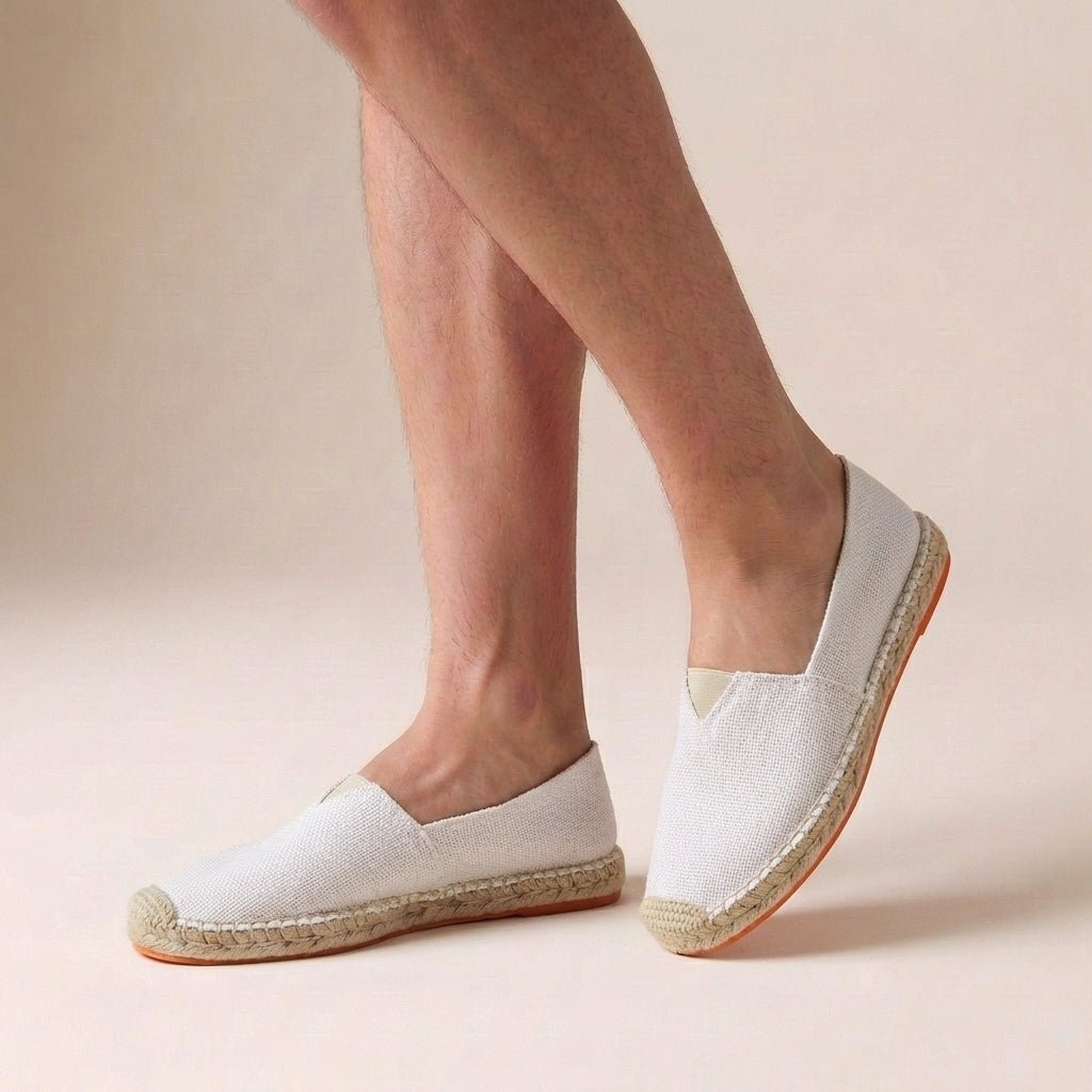 Women's orthopedic slip-on espadrilles featuring a stylish jute sole, designed for comfort and support during summer outings. 0
