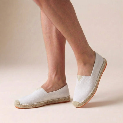 Women's orthopedic slip-on espadrilles featuring a stylish jute sole, designed for comfort and support during summer outings. 0