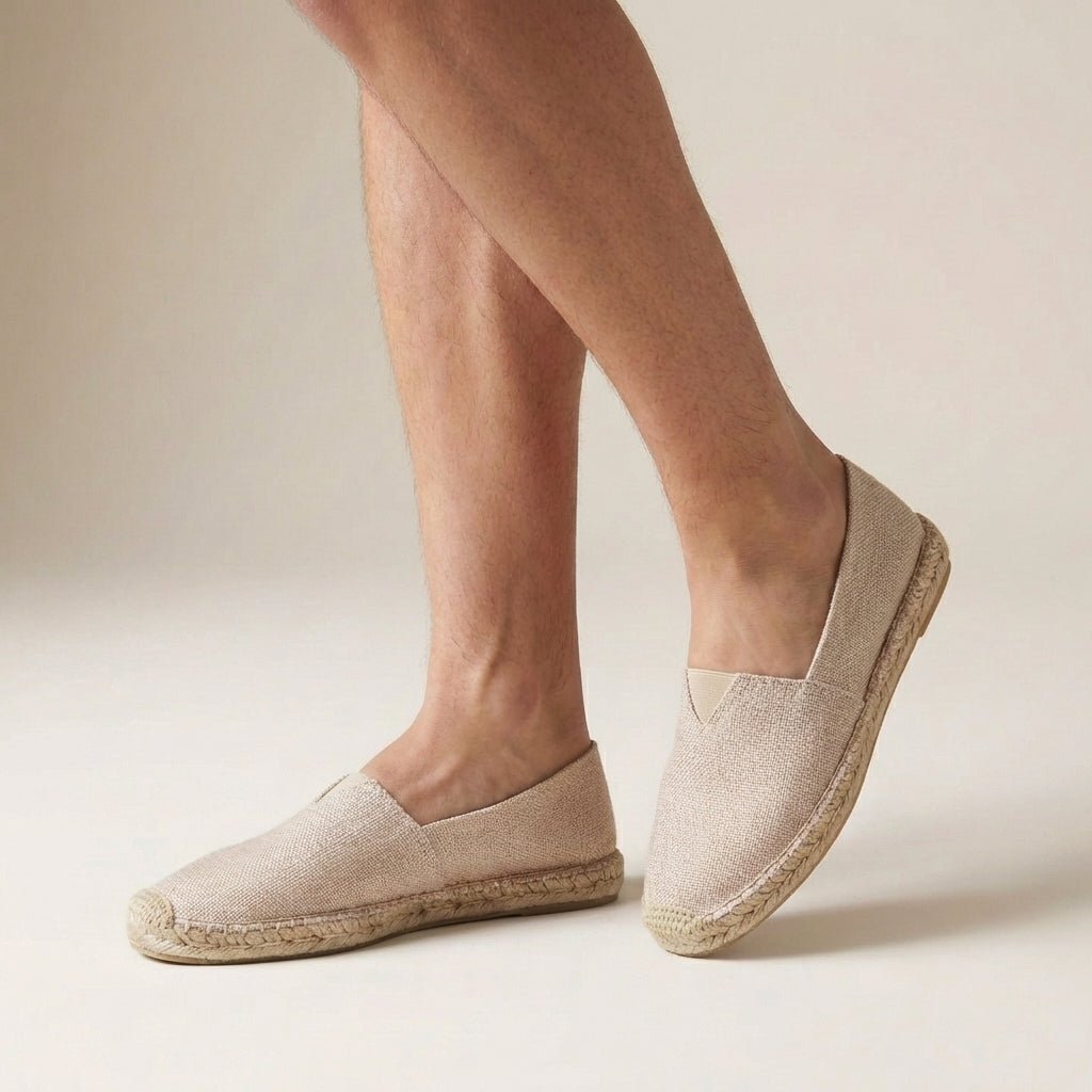 Women's orthopedic slip-on espadrilles featuring a stylish jute sole, designed for comfort and support during summer outings. 1