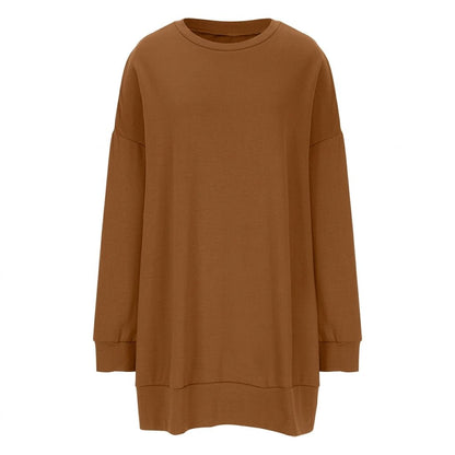 Women's oversized sweater tunic featuring long sleeves and a cozy drop shoulder design, perfect for casual comfort and stylish layering. 8
