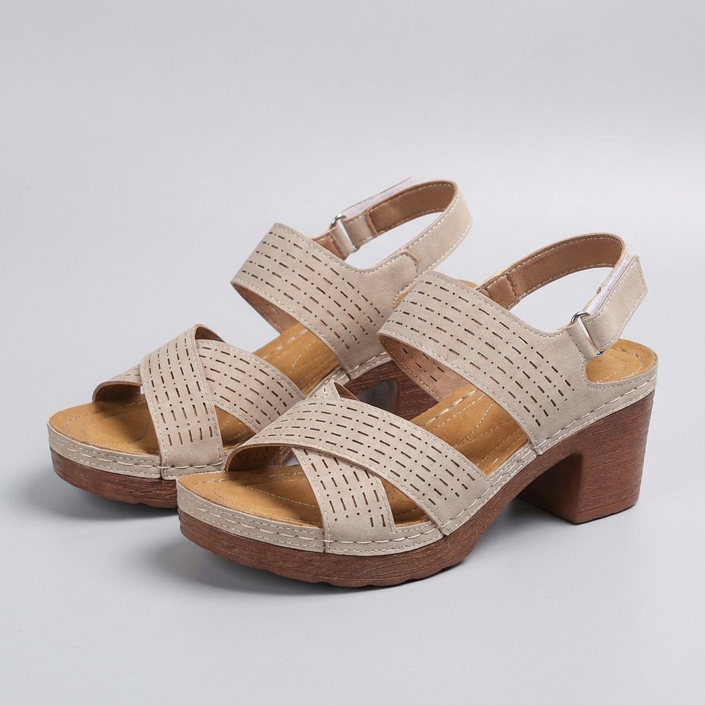 Women's platform sandals featuring orthopedic support and breathable straps, designed for ultimate comfort and style during the summer months. 4