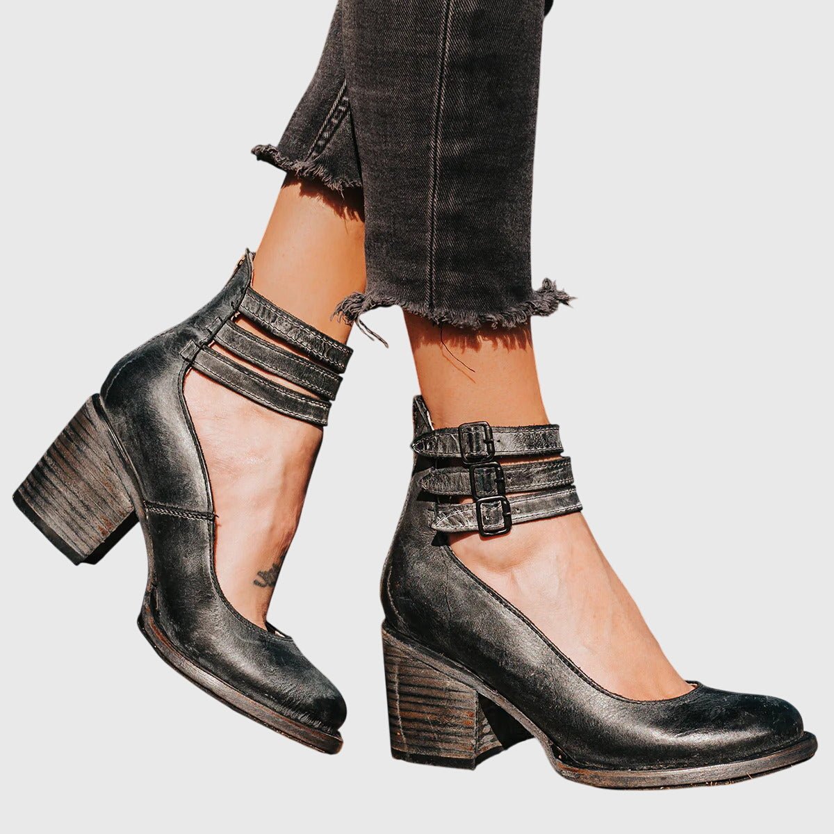 Women's Sandals with Ergonomic Comfort - Elegant Leather Design for All-Day Wear 1