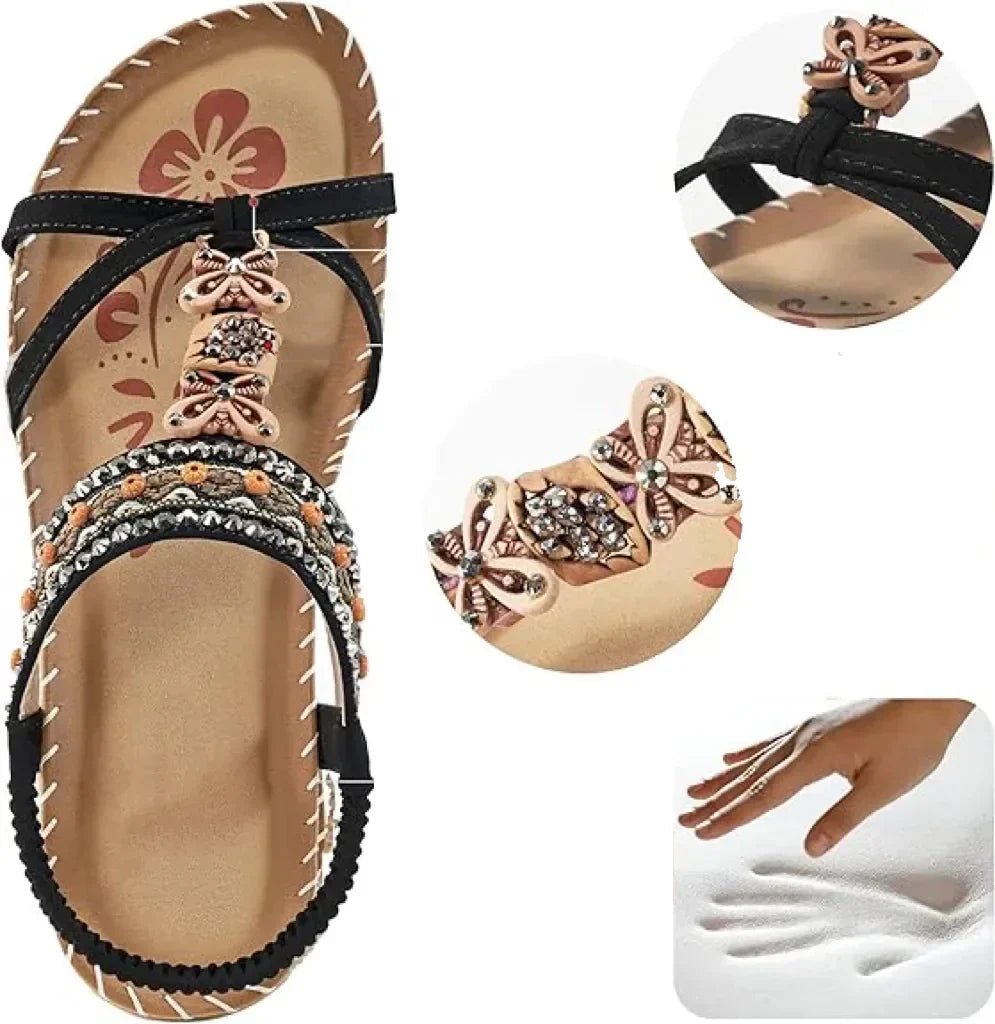 Women's vegan platform sandals featuring a Stability+ sole and a non-slip design, perfect for all-day comfort and support. 2