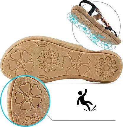 Women's vegan platform sandals featuring a Stability+ sole and a non-slip design, perfect for all-day comfort and support. 3