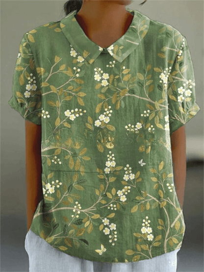 Womens Shirt with Playful Floral Print in Soft Lightweight Fabric – Casual Loose Fit Top 5