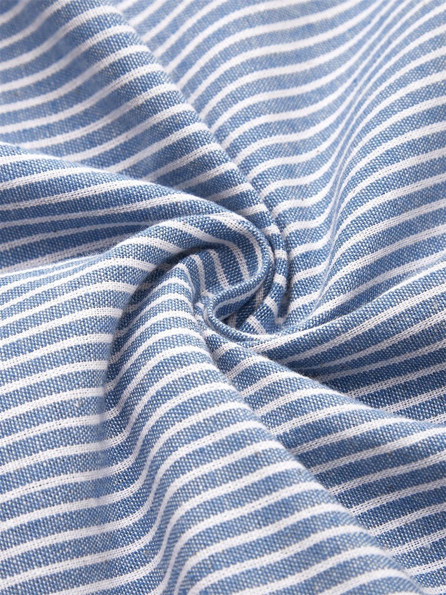 Womens striped summer dress featuring a flattering fit, breathable fabric, and midi length, perfect for casual wear. 1