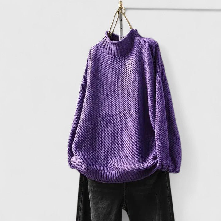Women's cozy knit sweater pullover in soft fabric, perfect for winter comfort and versatile styling. 12