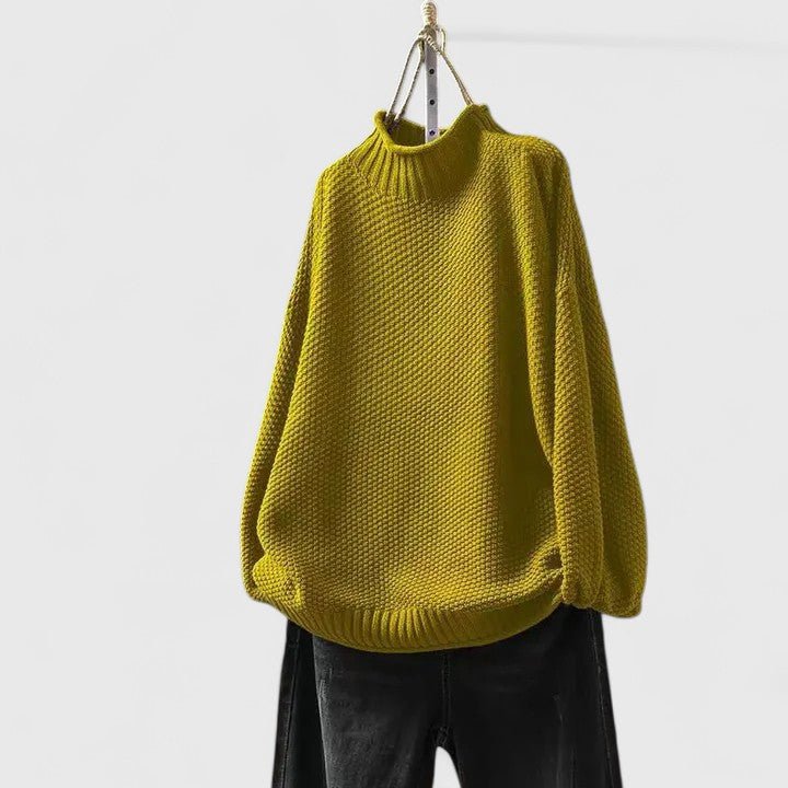 Women's cozy knit sweater pullover in soft fabric, perfect for winter comfort and versatile styling. 3
