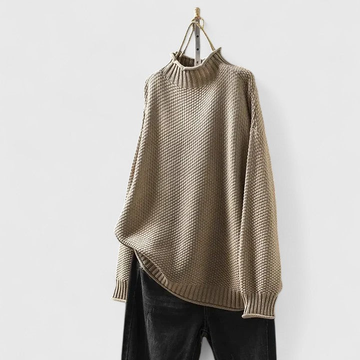 Women's cozy knit sweater pullover in soft fabric, perfect for winter comfort and versatile styling. 6