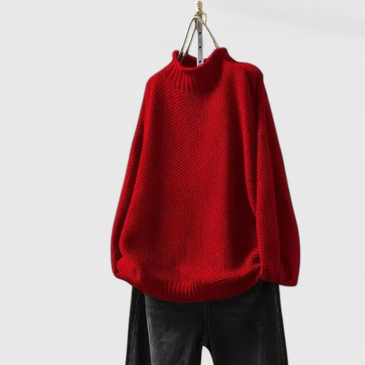 Women's cozy knit sweater pullover in soft fabric, perfect for winter comfort and versatile styling. 11