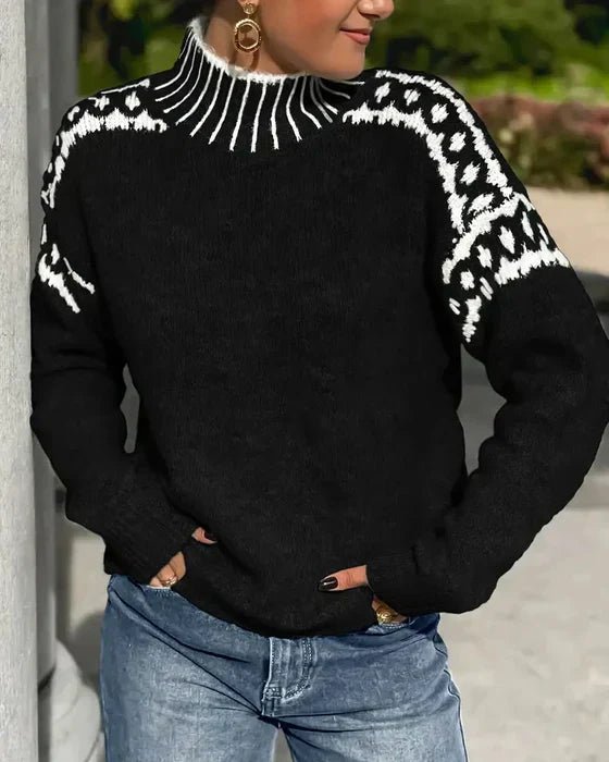Women's gray sweater featuring a soft brushed interior, made from double-knit waffle fabric, designed for a relaxed elegant fit. 2