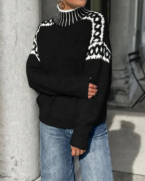 Women's gray sweater featuring a soft brushed interior, made from double-knit waffle fabric, designed for a relaxed elegant fit. 8