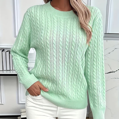 Elegant women's sweater featuring a twist neckline, long sleeves, and a solid color design, perfect for stylish layering in cooler weather. 7