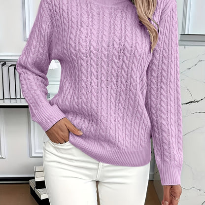 Elegant women's sweater featuring a twist neckline, long sleeves, and a solid color design, perfect for stylish layering in cooler weather. 8