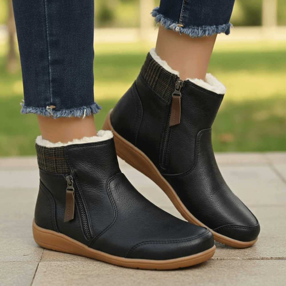 Women's waterproof boots featuring orthopedic support and a non-slip sole, perfect for comfort and stability in all weather conditions. 0