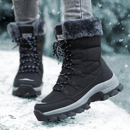 Women's winter boots featuring a soft lining and non-slip sole, designed for durability and comfort in cold weather outdoor activities. 8