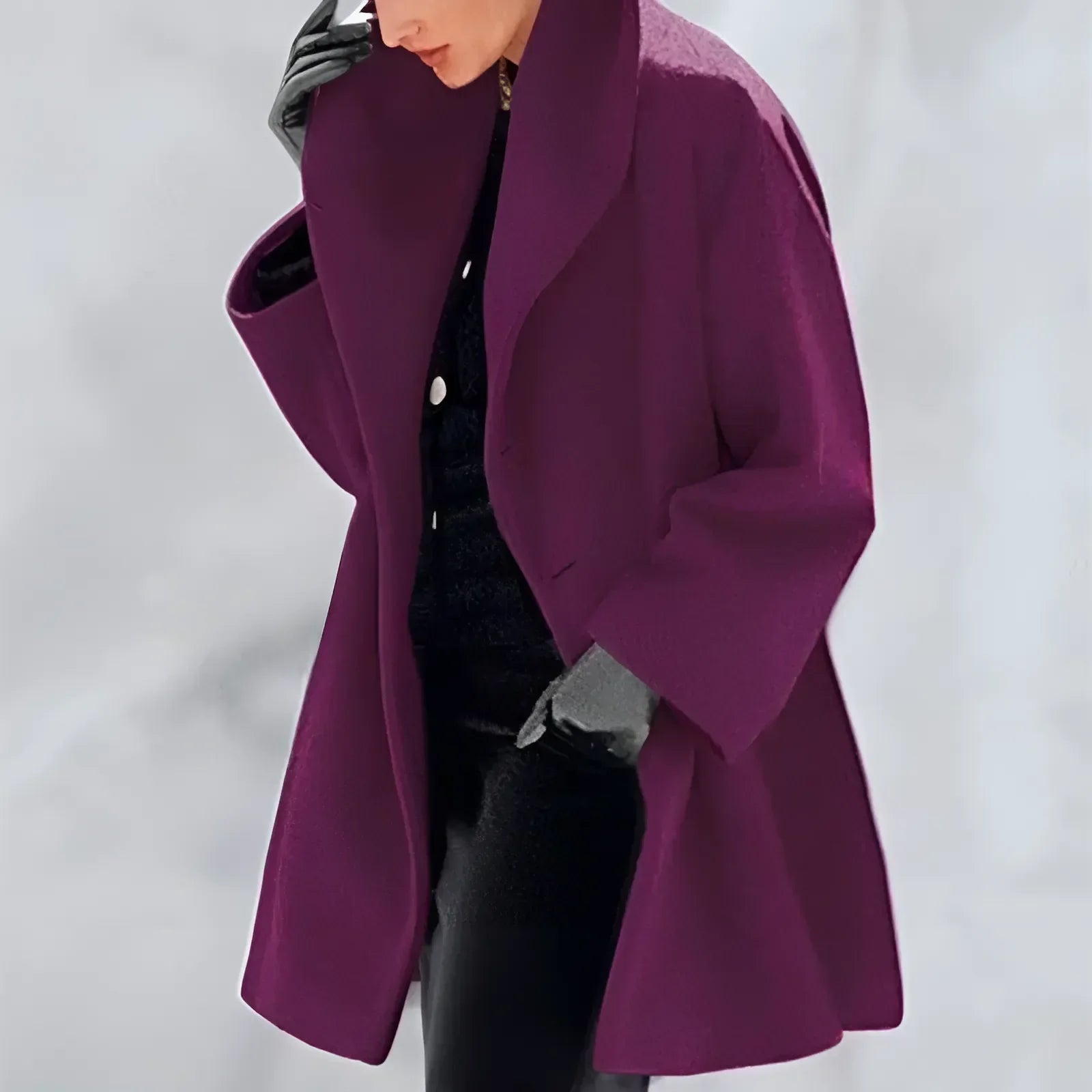 Women's winter coat featuring a relaxed fit and elegant silhouette, crafted from a durable polyester blend, designed as a longline jacket for warmth and style during cold 7