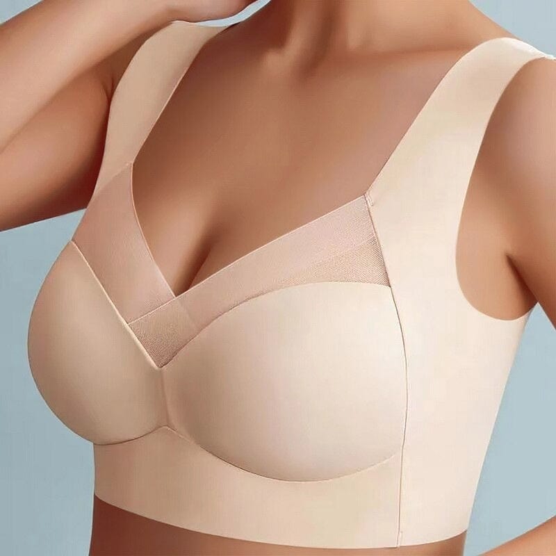 Women's Wireless Bra with Gentle Support for Everyday Wear – Comfortable Fit in Dark Blue, Black, Beige, Pink, Blue 9