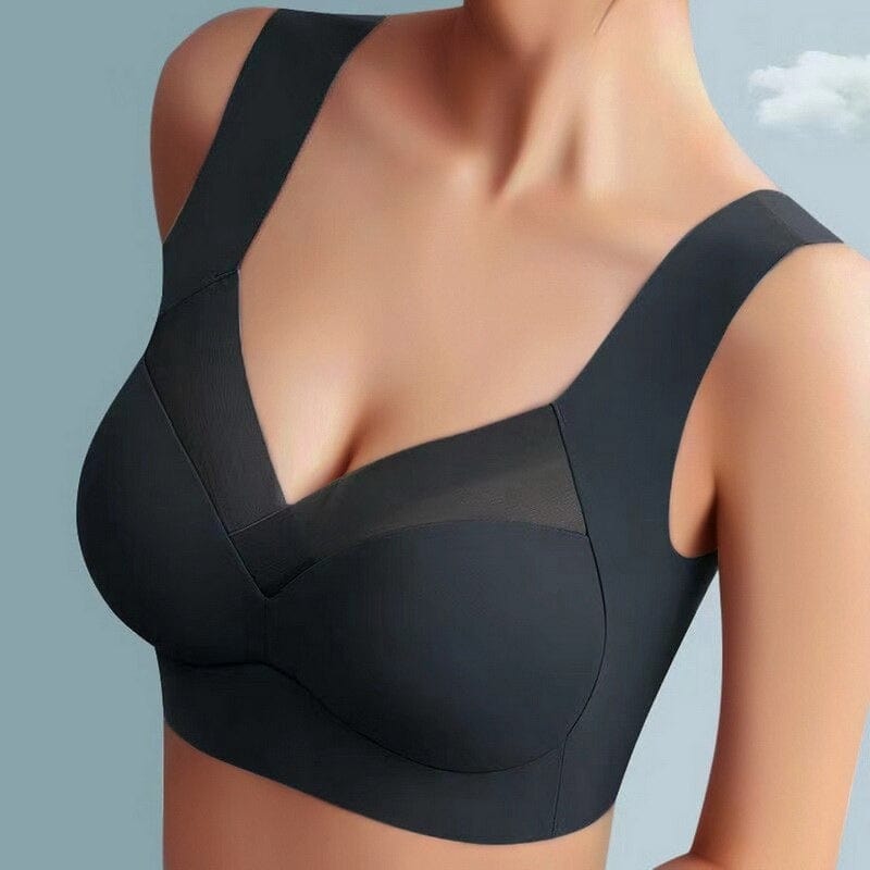 Women's Wireless Bra with Gentle Support for Everyday Wear – Comfortable Fit in Dark Blue, Black, Beige, Pink, Blue 11