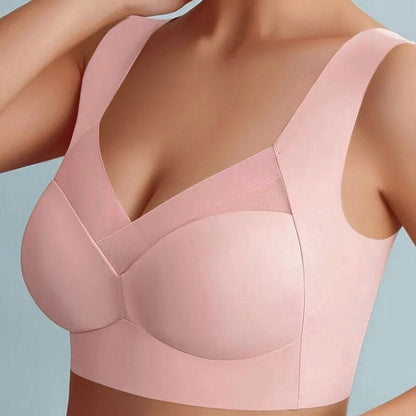 Women's Wireless Bra with Gentle Support for Everyday Wear – Comfortable Fit in Dark Blue, Black, Beige, Pink, Blue 10