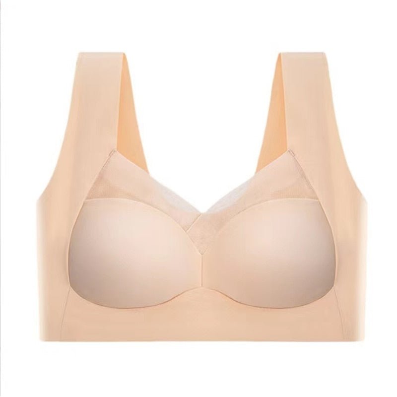 Women's Wireless Bra with Gentle Support for Everyday Wear – Comfortable Fit in Dark Blue, Black, Beige, Pink, Blue 5