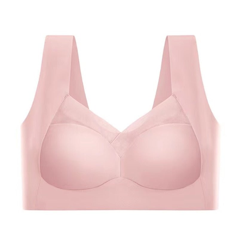 Women's Wireless Bra with Gentle Support for Everyday Wear – Comfortable Fit in Dark Blue, Black, Beige, Pink, Blue 7