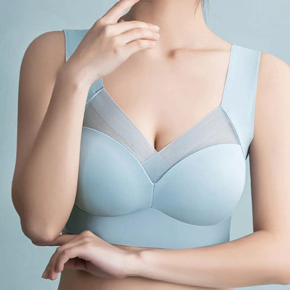 Women's Wireless Bra with Gentle Support for Everyday Wear – Comfortable Fit in Dark Blue, Black, Beige, Pink, Blue 8