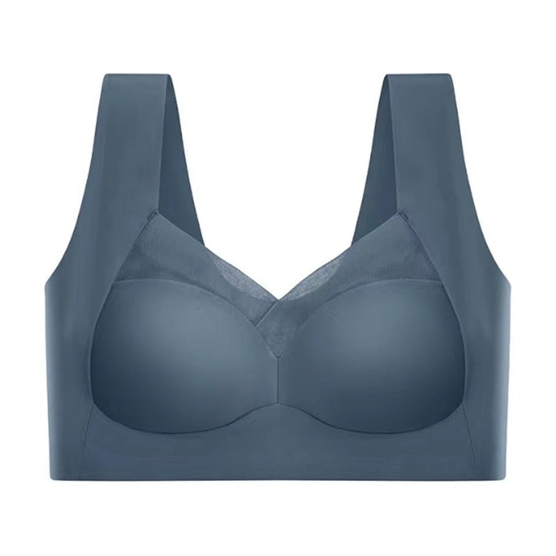 Women's Wireless Bra with Gentle Support for Everyday Wear – Comfortable Fit in Dark Blue, Black, Beige, Pink, Blue 2