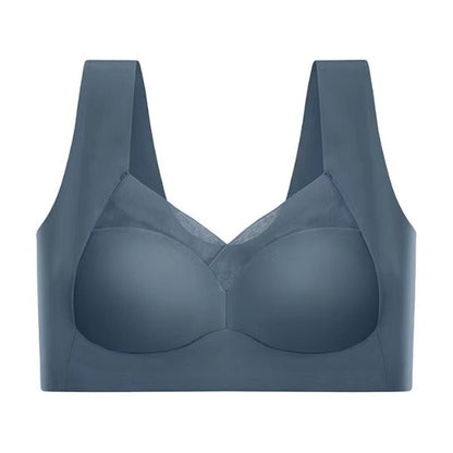 Women's Wireless Bra with Gentle Support for Everyday Wear – Comfortable Fit in Dark Blue, Black, Beige, Pink, Blue 2