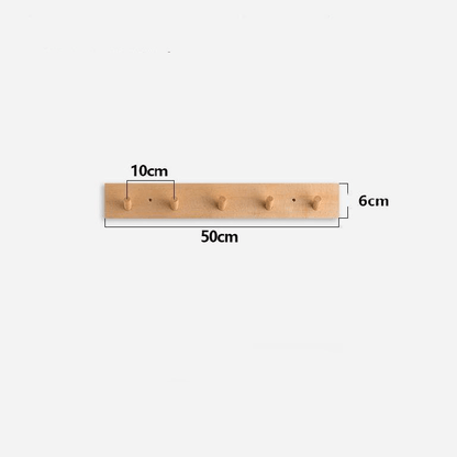 Wooden Coat Rack Wall Mounted with Minimalist Japandi Design – Handmade Sustainable Storage for Coats and Accessories 7