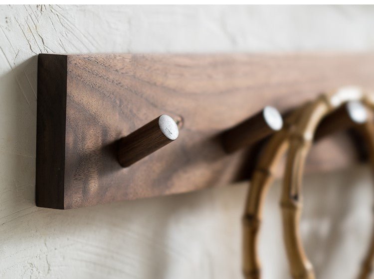 Wooden Coat Rack Wall Mounted with Minimalist Japandi Design – Handmade Sustainable Storage for Coats and Accessories 0