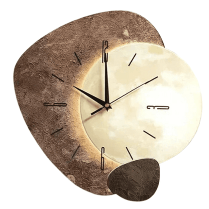 Wooden wall clock with a natural design, measuring 35 cm, featuring quiet operation for a serene environment, perfect for home decor. 6