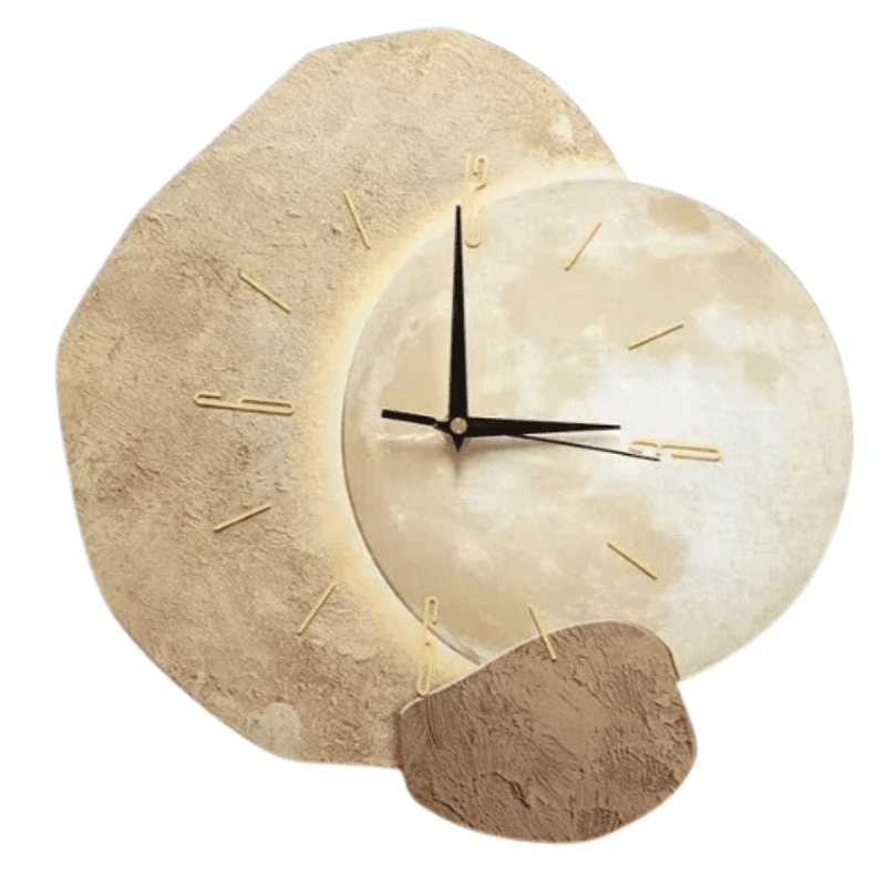 Wooden wall clock with a natural design, measuring 35 cm, featuring quiet operation for a serene environment, perfect for home decor. 5