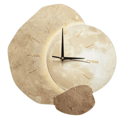 Wooden wall clock with a natural design, measuring 35 cm, featuring quiet operation for a serene environment, perfect for home decor. 5