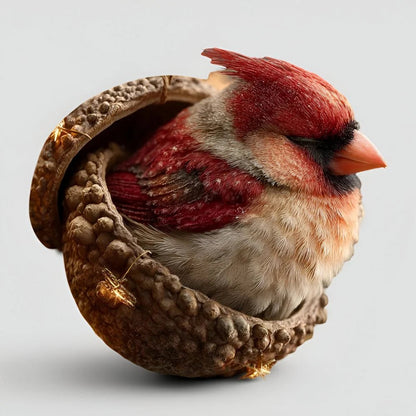 Woodland animal Christmas ornaments featuring acorn designs, available in rabbit, squirrel, owl, fox, cardinal, and hedgehog, perfect for nature 5