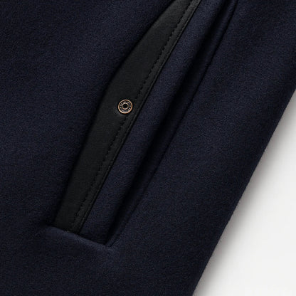 Wool blend overcoat for men with a modern tailored fit, featuring a wrinkle-resistant finish, perfect for stylish winter wear. 8