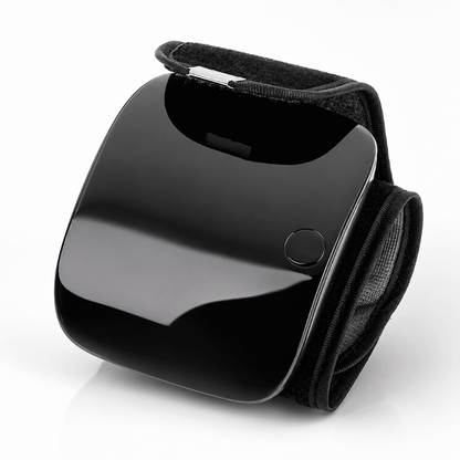 Wrist blood pressure monitor featuring a USB rechargeable battery and an easy-to-read LED display for accurate health tracking. 0
